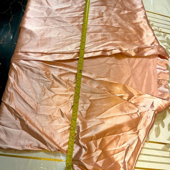 Set Of 2 Silk Satin Robe Wedding Kimono Dressing Gown Sleepwear Bathrobe Size M - Picture 5 of 12